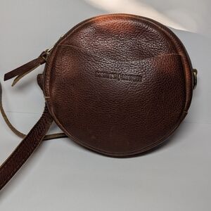 Portland Leather Co Small Round Crossbody Bag premium leather